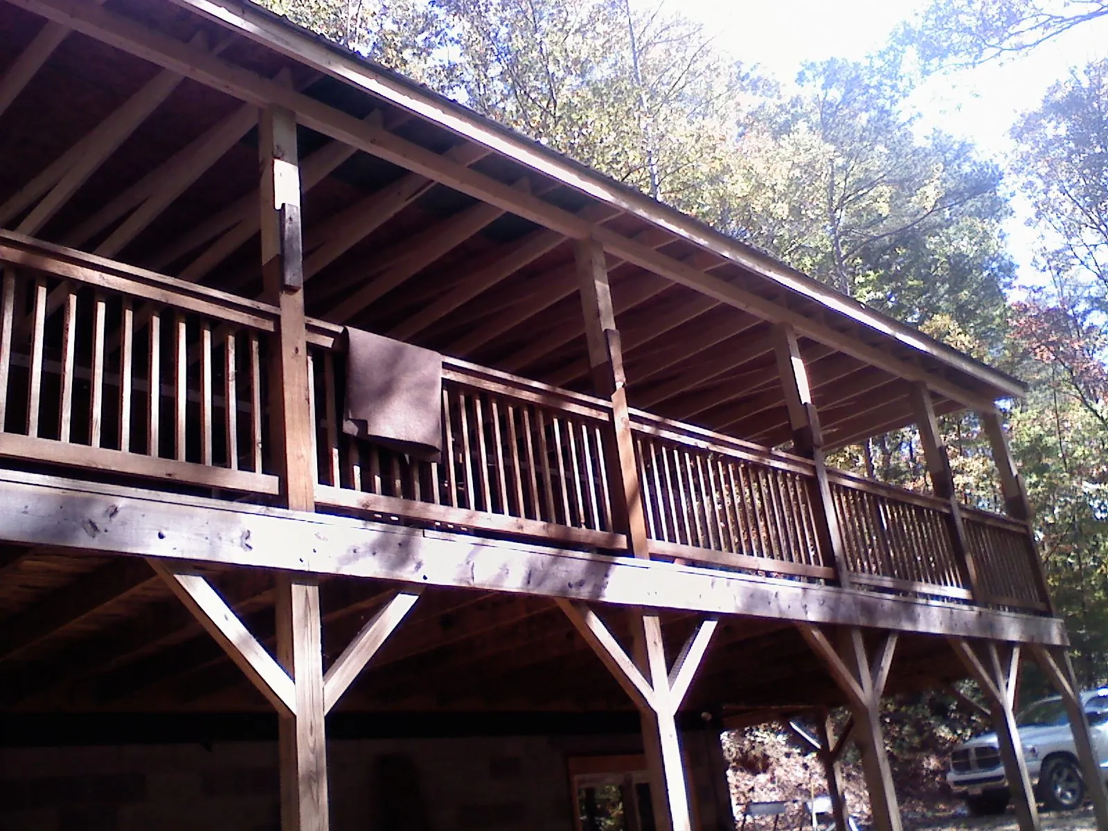 Timber framing under a new elevated porch and deck — Roof Leak Repair in Snow Hill by Roofing Brothers